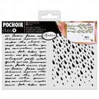 Aladine Stencil Geschreven Woorden En Druppels 13 x 18 cm - #594141