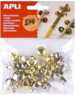 Apli Belletjes - Diverse maten - Goud en zilverkleurig - 40 stuk - #599530