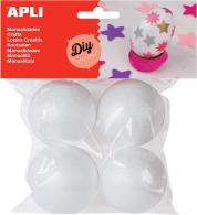 Apli Piepschuimballen - d: 45 mm - 4 stuk - #599522