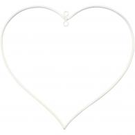 CC Metalen hart wit 13x13cm 10 stuks - #594102
