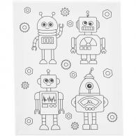 CC Schildercanvas met print Robots 24x30 cm - #594039