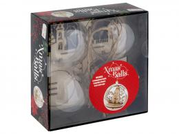 Craft Sensations - Acryl Deco Kerstballen Set 7 cm 4 stuks - #594798