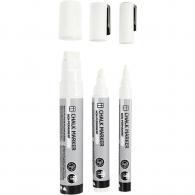 Creativ Company - CC Chalk Markers Set 3 stuks Wit - #591984