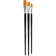 Creativ Company - CC Gold Line Acryl Big Size Penselen Plat Set Middel 3 stuks - #591941
