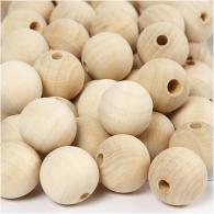 Creativ Company - CC Houten Kralen 20 mm Naturel 200 stuks - #591137
