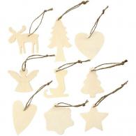 Creativ Company - CC Houten Ornamenten Assortiment 7-8 cm Kerst 72 stuks | GoedkoopsteHobby - #590146