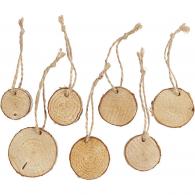Creativ Company - CC Houten Schijven met Ophangoog 7 stuks - #589359