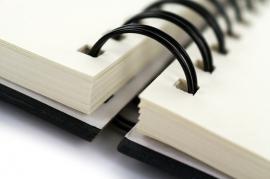 Dummyboek Kangaro A5 blanco 80 vel, wire-o, zwart linnen    kaft - #510275