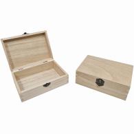 Houten Kist Rechthoekig Zonder Vakverdeling Pauwlonia 17 x 12  x 6 cm - #599757