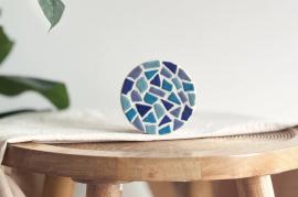 LC DIY Set - Mozaïek Onderzetter 4 stuks Blauw - #599687