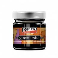 Pentart Glasverf Solvent Basis 30 ml Zwart - Polymeerklei / Boetseerklei - #594530
