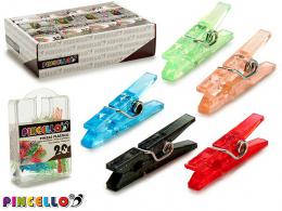 Pincello Plastic Gekleurde Knijpers - #594788