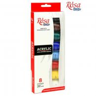 Rosa Studio Acrylverf Set 8 x 20 ml - #597062