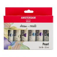Royal Talens - Talens Amsterdam Parelmoer Acrylset 6x20 ml - #597262