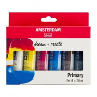 Royal Talens - Talens Amsterdam Primair Acrylset 6x20 ml - #597599