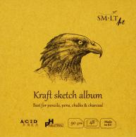 SMLT Schetsboek Vierkant Kraft 14 cm 90gr 48 vel - #596842