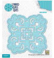 Stained card dies, Square curl-ornament 1 - #552203