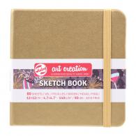 Talens Art Creation - TAC Schetsboek 12x12 cm 140gr 80 vel Witgoud - #597114